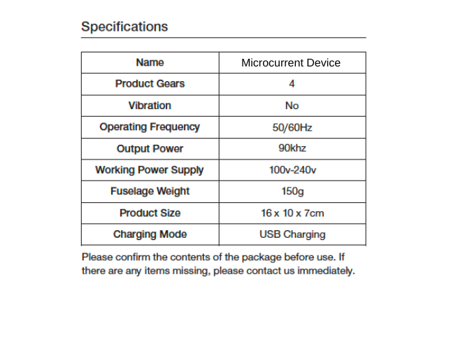 Microcurrent and EMS Facial Device