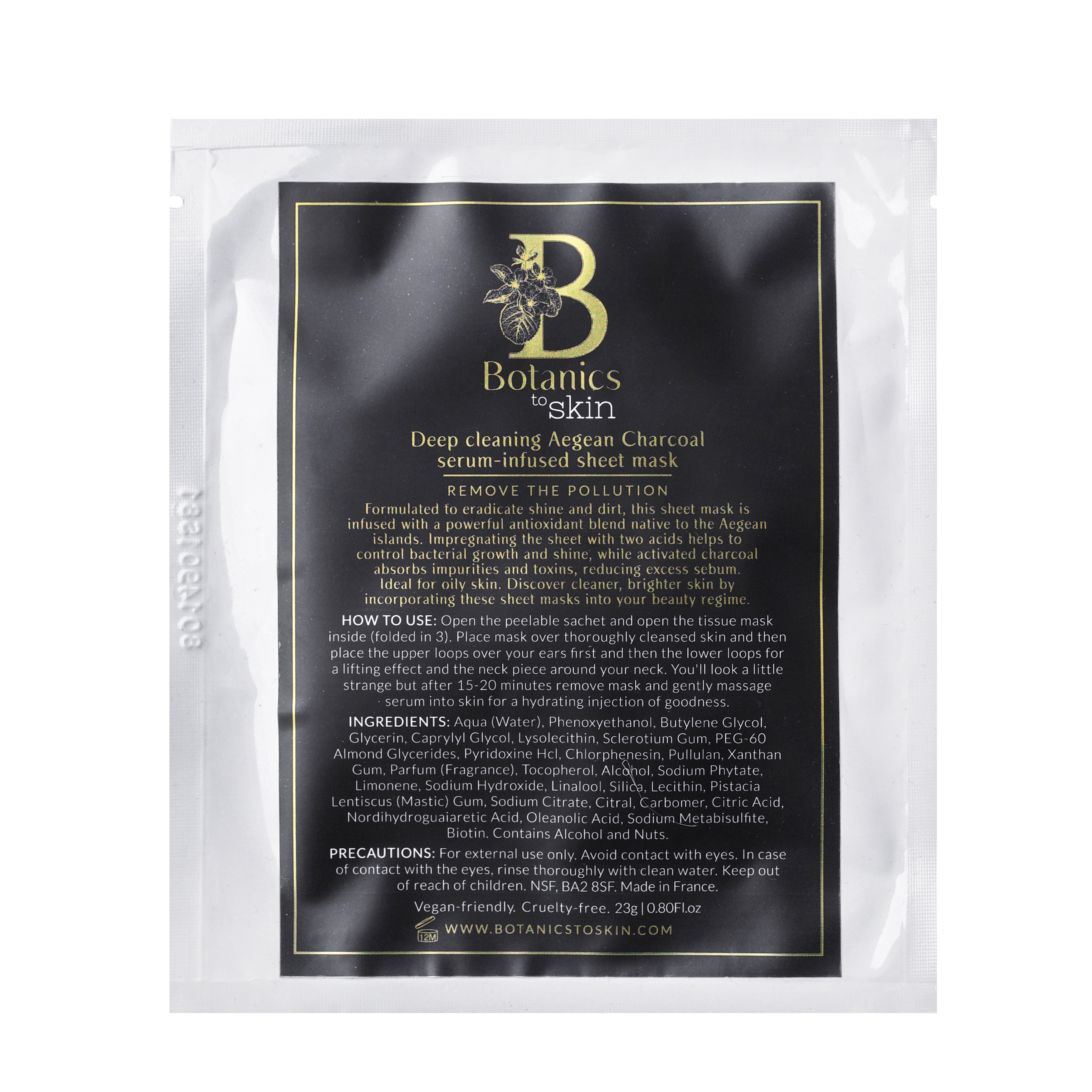 Deep Cleansing Aegean Charcoal Serum Infused Sheet Mask